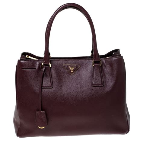 prada burgundy saffiano tote bag|Burgundy Saffiano leather and nylon tote .